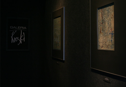 Galeria Kreski - sala wystawowa z grafikami Janiny Kraupe-Świderskiej