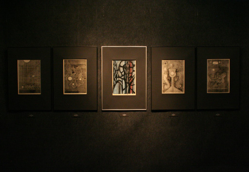 Galeria Kreski - sala wystawowa z grafikami Janiny Kraupe-Świderskiej